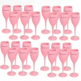 NEW Acrylic Veuve Pink Orange Champagne Flutes Wholesale Party Wine Glasses Cups FY5883