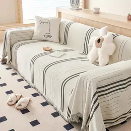 Stol täcker hem camping filt tapestry bedspread nordisk dekor fritid soffa täcker tassel linje vild tält prydnad 230921