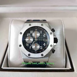 APF Factory Mens Watch Najlepsza wersja 42mm 26470 Chronograf Workin Guma ze stali nierdzewnej Gumowe zegarki