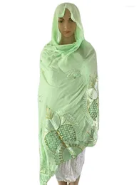 Ethnic Clothing 2023 Latest African Women High Quality Muslim Shawls Scarf Big Size 240 110 Heavy Design Dubai Hijab Embroidery