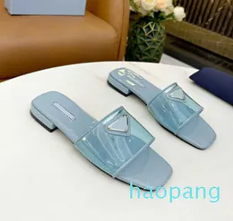 Slippers Slippers Women Black Transparent and Leather Flat Slides Lady Fashion Sandals Mules Home Casual Party flip flops