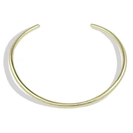 Chokers Uken Simple Chunky Metal Bib -krage halsband för kvinnor uttalande fast legering vridmoment choker halsband punk mode smycken 230927