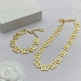 Designer necklace bracelet, Alphabet Gold Fashion jewelry set, gifts