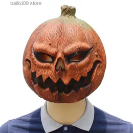 Party Masks Novelty Mask Halloween Costume Party Props Latex Pumpkin Head Mask Costume Mask for Adults Cosplay Party Decoration T230927