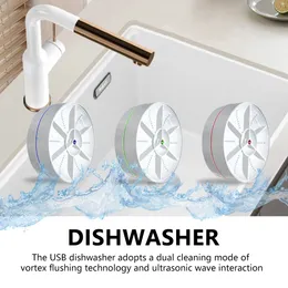 Annan hemlagringsorganisation Mini Turbo Diskmaskin USB uppladdningsbar bärbar ultraljudskålbricka Cordless Sink Wireless för användning 230926