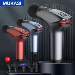 Full Body Massager MUKASI Icy Cold Compress Massage Gun Electric Percussion Pistol Massager For Body Neck Back Sport Deep Tissue Muscle Relaxation 230927