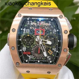 Luxo Richas Miers RichadMill Watch Milles ZF Factory Movimento Automático Tourbillon Swiss RM Tactical 50427mm moda RM1102 lado ouro rosa Titânio Ti YIXU7I