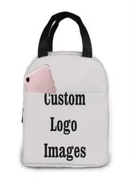 Custom Cooler Lunch Bag Pattern Print Girls Portable Thermal Picnic Bags for School Kids Boys Box Tote Drop4446774