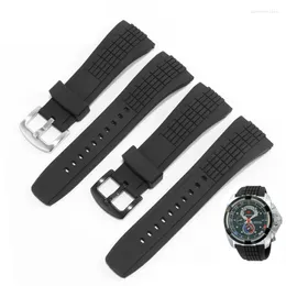 Watch Bands PEIYI Selected Silicone Watchband Suitable For VELATURA Series SRH006SPC007 Black Rubber Watchstrap Men's 26mm