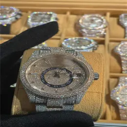 orologi da uomo di lusso moissanite Mosang pietra orologio con diamanti movimento orologi da uomo TOP montre de luxe orologio da polso meccanico automa294A