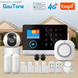 Alarm systems Gautone 4G Wifi Alarm System Tuya Smart 433MHz Wireless Security Home Alarm Smart Life app Control PG103 YQ230927