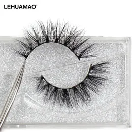 رموش كاذبة Lehuamao Luxury 5D Mink Hair Wispy Cross Natural Lashes Tools Makeup Makeup Makeed A04 230927