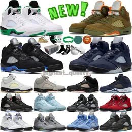 Med Box 5 Basketball Shoes for Men Women 5s Racer Blue Bird Concord Aqua Midnight Navy Georgetown Lucky Green Photon Dust Olive Off N