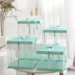 6 zoll 8 zoll 10 zoll Transparent Kuchen Box Kunststoff Kuchen Verpackung Box Organizer Boxen Und Verpackung Boxen DIY Hochzeit geschenk279G