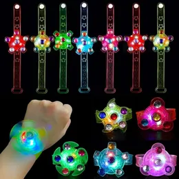 Bracelets Fidget Spinner lumineux à LED, 25 paquets, cadeaux de fête pour enfants, brillent dans la nuit, fournitures de fête, cadeaux d'anniversaire, boîte au trésor