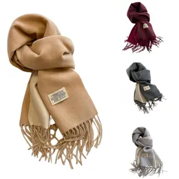 Grube szaliki Solidne splotowe szalik dla kobiet miękkie kaszmirowe uczucie koca bufanda echarpe