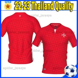 2023 أوروبا مالطا لكرة القدم قمصان المنزل الأحمر القميص 22 23 مالطا رجال الزي الرسمي نسخة القمصان كرة القدم