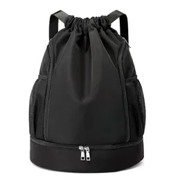 Mochila Fitness Cordão À Prova D 'Água Mochila de Futebol Com Bola e Compartimento de Sapato Esporte Homens Ginásio Macio para Saco 230927