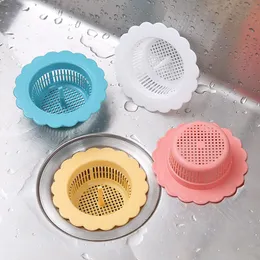 Kitchen flower shaped sink floor drain filter screen bathroom sewer outlet hair multi-color floor drain anti clogging and odor prevention