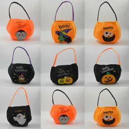 Halloween -dekorationer Props Candy Bag Candy Bag Pumpkin Bag Barns lilla presenthandväska Presentväska 230915