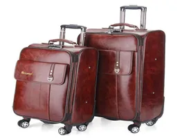 Alta qualidade rodízio trole mala moda senhoras designer retro trole bagagem viagens de negócios com carrinhos mala de viagem9094779