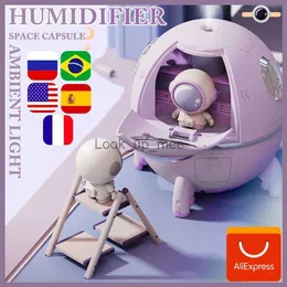 Humidifiers Cartoon Cute Astronaut Air Humidifier Ultrasonic Perfume Aroma Diffuser With Night Light Mist For Home Car Purifier Humificador YQ230927