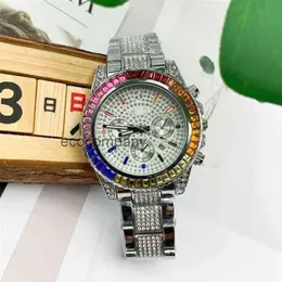 손목 시계 디자이너 남성 Daytonass 시계 크로노 그래프 다기능 고급 스몰 시계 레인보우 스틸 밴드 여성 패션 트렌드 DA8T