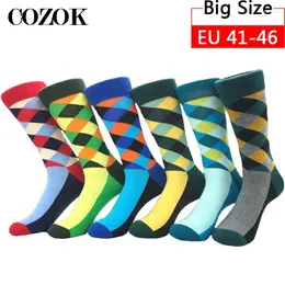Men's Socks 5 Pairs Classic Men Casual Gentleman High Quality Street Happy Business Party Dress Cotton For Mens