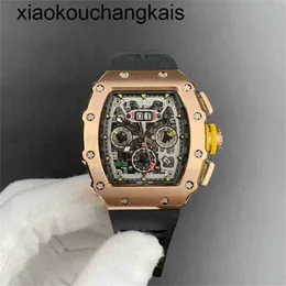 RichasMills Watch Milles ZF Factory Automatic Movement Tourbillon SUPERCLONE wristwatch designer Mens Milles Business Leisure Rm1103 Fully Mei Gold Case Tape W