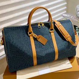 designer duffle bag travel bag luggage designers bags Women Denim Handbags Fashion classic large capacity blue baggage 45CM