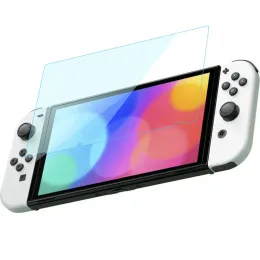 Premium Clear Tempered Glass Screen Protector för Nintendo Switch Lite OLED härdad skyddsfilm med detaljhandelspaket ZZ