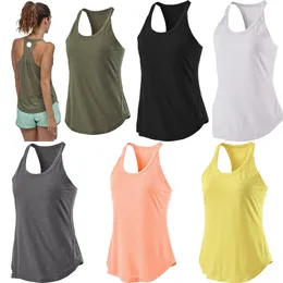 LU-663 Women Racerback Tank Tops Sleeveless Fiess Yoga Shirts Quick Dry Athletic Running Sports Vest Workout T Shirt
