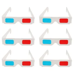 VR AR Accessorise 100Pcs Cardboard 3d Glasses Disposable Paper 3D Video Red And Blue Set Universal Anaglyph For Movie 230927