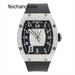 Richardmill Watches Mechanical Watch Automatic Miller Rm005 Entrylevel White Gold Back Inlaid Diamond Hollowed Out Mens