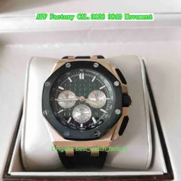 APF Factory Mens Watch Better Version 44mm 26401 Chronograph Workin 18k Rose Gold Designer Watches CAL.3126 3840 Movement Mechanical Automatic Men's Wristwatches