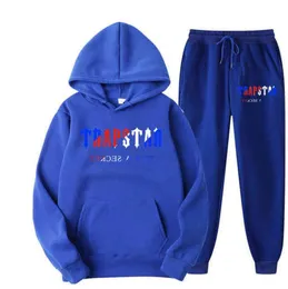 TRACJSUT TRAPSTAR BRAND DREKTOWANA SPORTWAJ MĘŻCZYZN T CHIRTY 16 Kolory ciepłe dwa kawałki Ustaw luźne bluzy bluzy bluzy jogging prąd 664ess