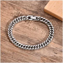 Chain Mens Stainless Steel 8Mm Link Cuban Bracelets For Male Boys Gifts Jewelry Length 18Cm /19Cm/20Cm/21Cm Drop Delivery Dhlbg