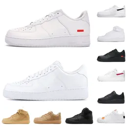 Classic designer Forces Low Running Shoes AF one Mens Women Air High 1 One All White Triple Black Wheat Utility Shadow 1s Classic 1 07 Casual Trainers Outdoor Sneakers