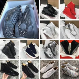 With Box Luxury Loafers Red Bottoms Mens Shoes Designer Shoes Platform Sneakers Big Size Us 13 Casual Women Shoe Black Glitter Flat Trainers Eur 36-47