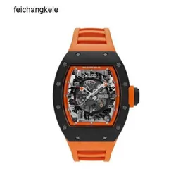 Richardmill Watch Mechanical Watches Richar Milles Americas Limited to 30pcs Orange Black Carbon Rm030 Men #039;s