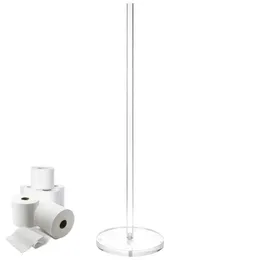 Toilet Paper Holders Toilet Paper Holder Stand Clear Acrylic Toilet Paper Storage Free Standing Toilet Tissue Paper Roll Holder Stand For Bathroom 230927