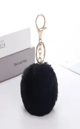 Bear Plush Pendant Lady039s Bag Ornament Imitation rabbit hair ball keychain pendant ladies luggage pendants artificial jewelry8742315