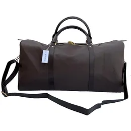 Designer saco bolsa de viagem saco de luxo das mulheres dos homens bolsa de ombro couro grande capacidade com fechadura clássico vintage padrão xadrez ao ar livre