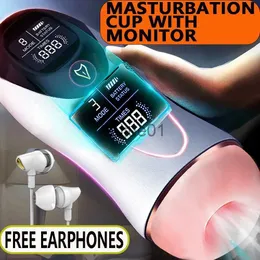 Masturbatori Masturbatore Maschile Automatico Succhiare Pompino Tazza del Masturbatore Pompa per Pene Vibratore Vero e proprio pompino vaginale Figa Giocattoli del sesso per gli uomini 18 x0926