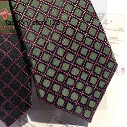 Designer Stripe Embroidered Ties Army Green Men Silk Tie Business Casual Fashion High Quality Bow Ties Tie EXNT