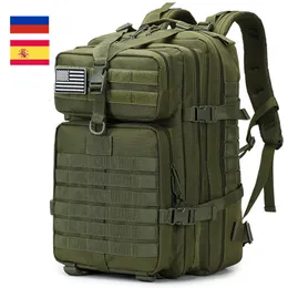 Skolväskor 48L25L Tactical Military Ryggsäck Camping Trekking Fishing Bag Waterproof Rucks Män stor kapacitetsresejakt Ryggsäck 230926