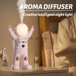 Humidifiers New Astronaut Aroma Diffuser Ultrasonic Essential Oil Diffuser Aromatherapy Air Freshener with LED Night Light Mini Humidifier YQ230927