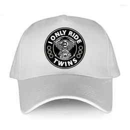 Ball Caps Cotton Golf Hat Adult Baseball Cap Snapback MOTORCYCLE I ONLY RIDE TWINS V-TWIN MOTORBIKE Teens Summer Style Hats