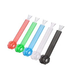 Toppuff Top Puff Tubi per fumatori Bong in vetro per acqua Narghilè 160mm Bruciatore a nafta acrilico Vite su accessorio per fumo in plastica