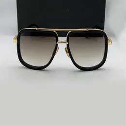 Classic Square Pilot Sunglasses for Men 2030 Gold Titanium Brown Gradient gafas de sol Sonnenbrille Vintage Sun glasses UV400 Prot251o